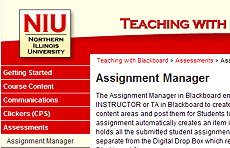 Northern Illinois University - Blackboard Assignment Manager